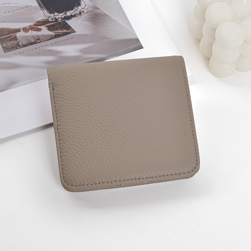 Primera capa de cuero genuino monedero multifuncional anti-robo cepillo pequeña tarjeta de cambio bolsa de gran capacidad de almacenamiento transfronterizo bolso de las mujeres al por mayor