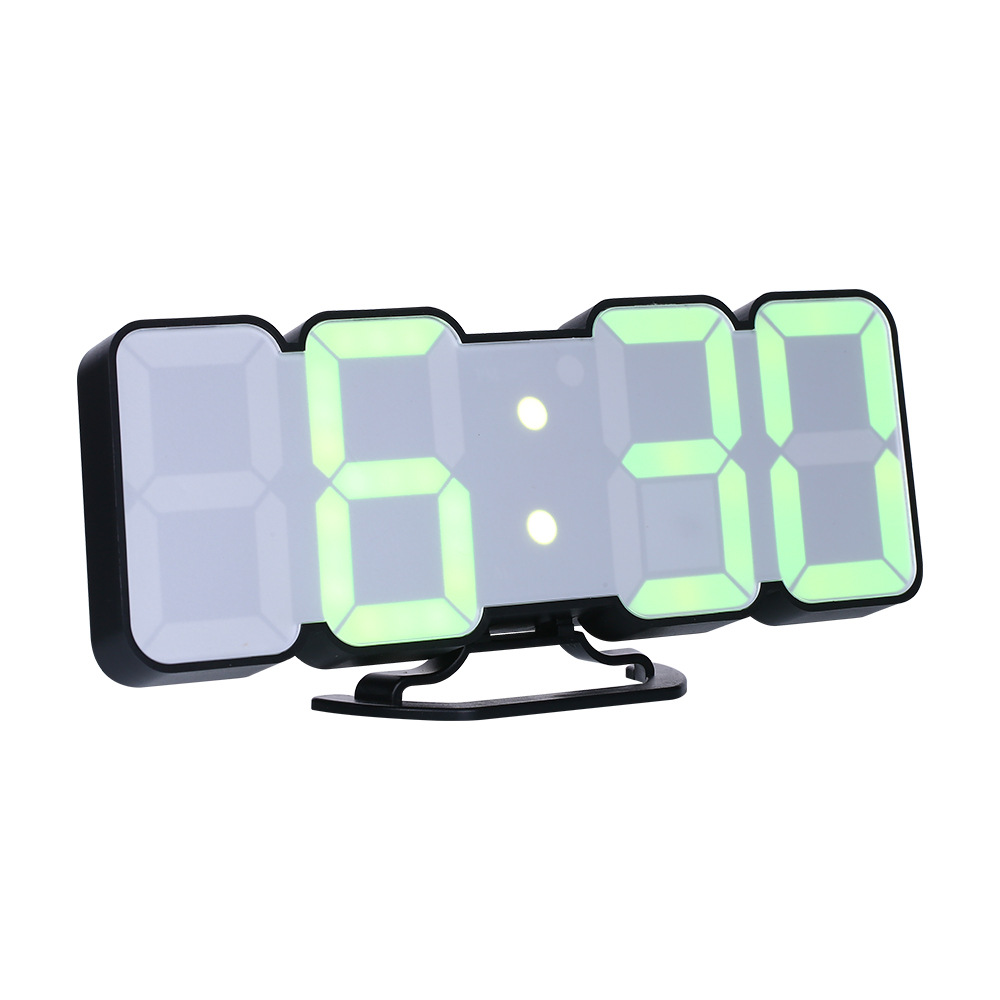 A todo color 3dled reloj digital control remoto temperatura reloj despertador al por mayor variable 115 colores pared estéreo Reloj de pared