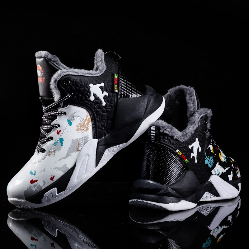 Herrenschuhe plus Fleece 2023 neue Herren-Sport-Frühlingsschuhe Herrenmode-Schuhe Studenten Sommer-Turnschuhe Herren-Basketball-Ball-High-Top_voghion.com