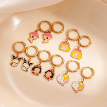 跨境热销卡通可爱库洛米吊坠耳环轻奢小众高级感耳圈挂件礼品饰品