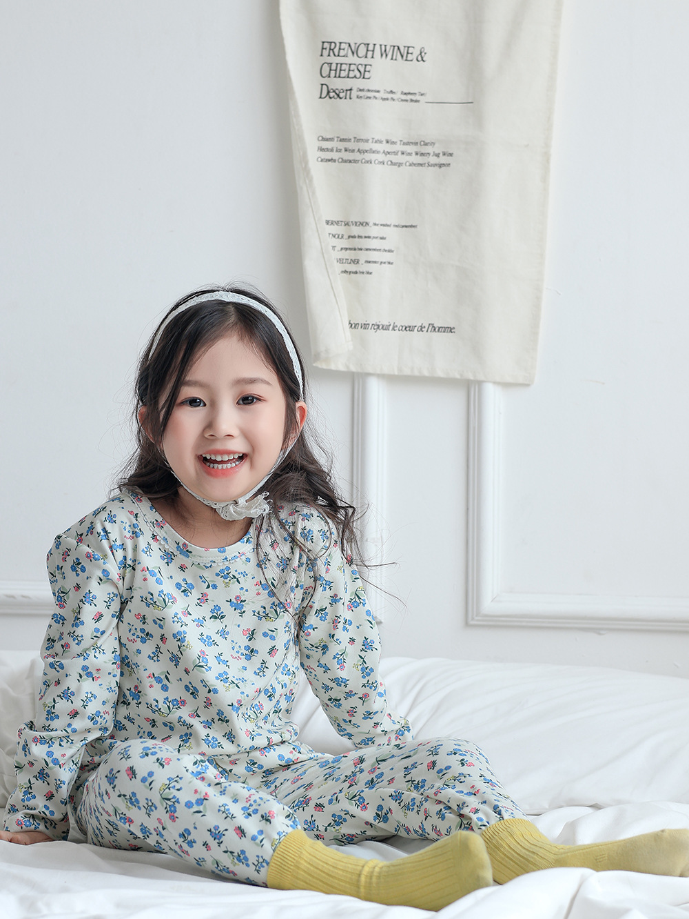 Nuevo traje de niños niñas pijamas pijamas de encaje mujer de primavera y otoño fábrica de ropa de hogar al por mayor