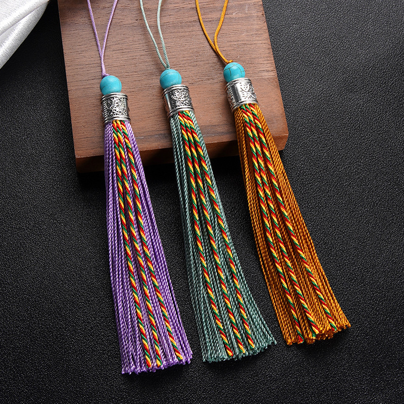 Xizang Alloy Tassel Bodhi Rosary Bracelet Handheld Pendant Long Tassel Rope DIY Accessories Wholesale Xizang Alloy Tassel Bodhi Rosary Bracelet Handheld Pendant Long Tassel Rope DIY Accessories Wholesale