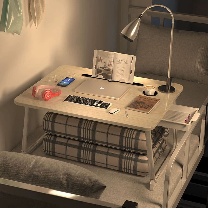 Складной столик на кровати Складной студенческий прикроватный общежитие письменный стол портативный компьютер дома спальня сидящий ленивый стол