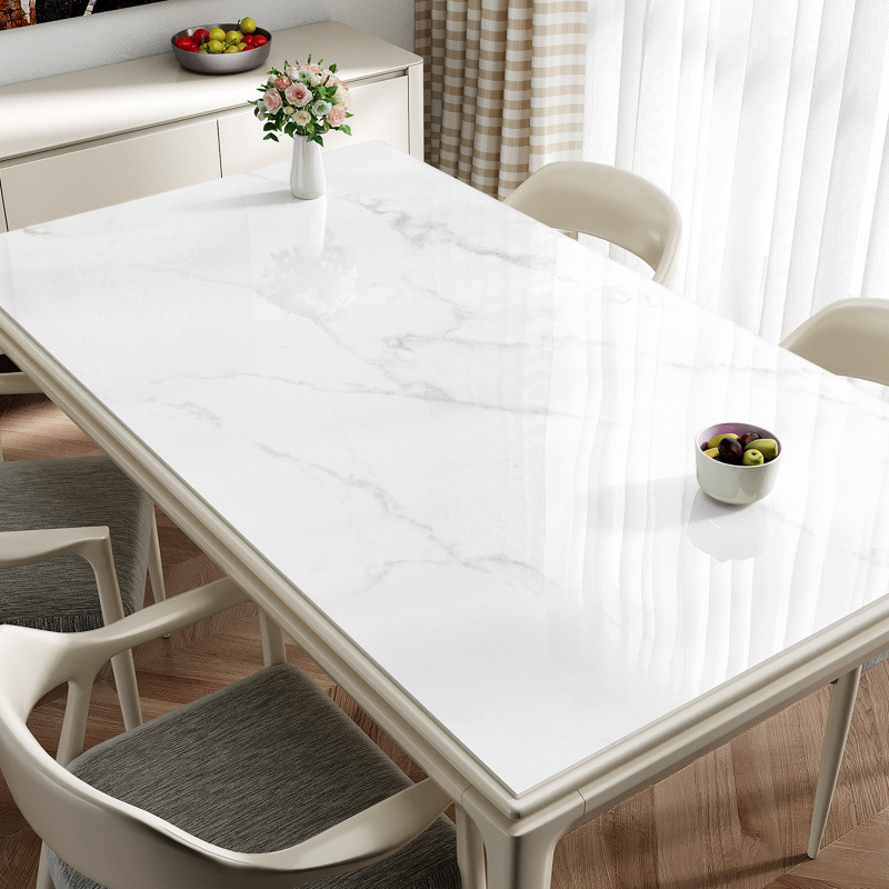 Tapallas de mesa impermeables a prueba de agua a prueba de aceite sin lavado a prueba de quemaduras almohadilla de mesa de vidrio suave sensación de lujo ligera tapallas de mesa de té almohadilla de mesa