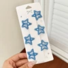 9# Shining dark blue five-pointed star 6-piece set @