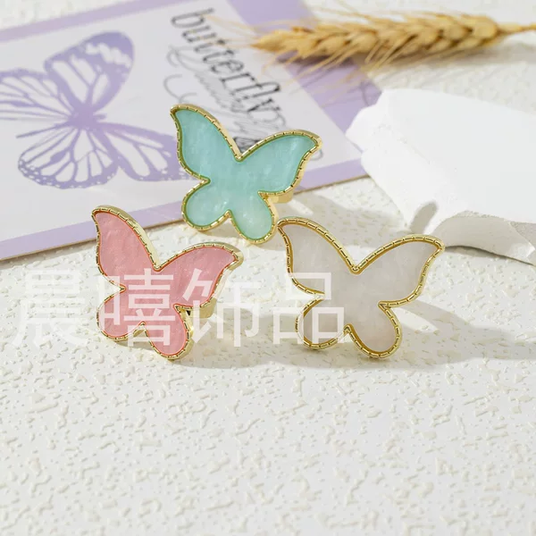 Foreign Trade Ins New Resin Animal Butterfly Bear Nail Art Ring Color Pot Plate Agate Color Pot