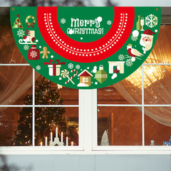 クリエイティブな新しい扇形クリスマスガーデン旗merry christmasサンタクロースは旗の半円形旗を掲げている