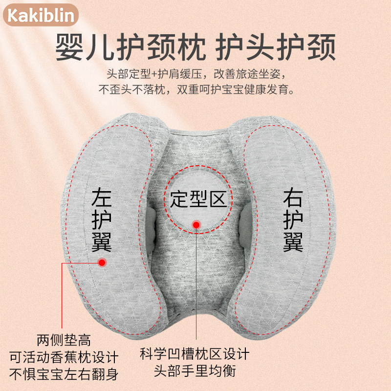 Almohada para el cuello del bebé reposacabezas del asiento de coche para niños almohada para el cuello recién nacido cabeza de cochecito almohada de protección fija