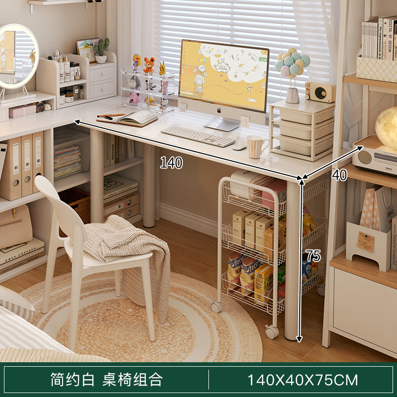 Comodador dormitorio de niñas 2 en 1 mesa de maquillaje 2025 nuevo estilo de crema de lujo ligero escritorio de escritorio casero de alta calidad