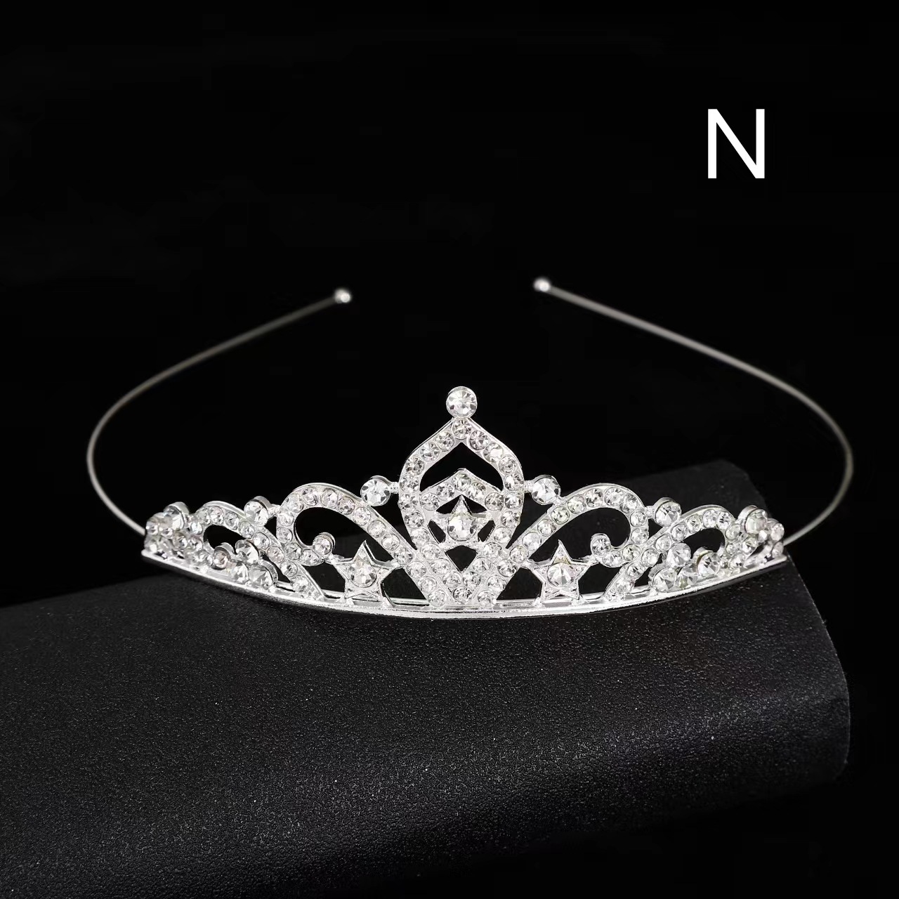 Diadema de corona de diamantes de imitación para niños, peine para el cabello, accesorios para el cabello para niñas, espectáculo de vacaciones para bebés, tocado de novia, cristal chapado en oro