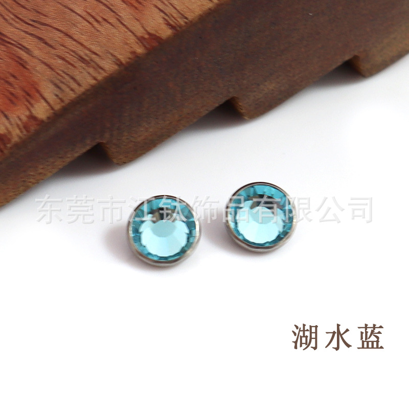 G23 Titanium Buried Nail Plate Lip Piercing Labret Stud with CZ Stone ASTM F136 Alloy Body Jewelry detail image 18