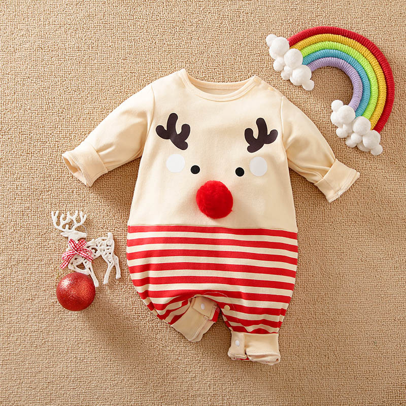 Baby Clothes Christmas Red And Green Halloween Baby One-piece Romper Ins Newborn Romper