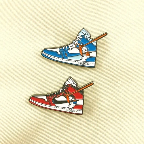 AJ Sneaker Personalized Metal Pin, Instagram Trendy Creative Gift, Co-branded Badge, Accessory, Bag, Clothing Decoration, Wholesale