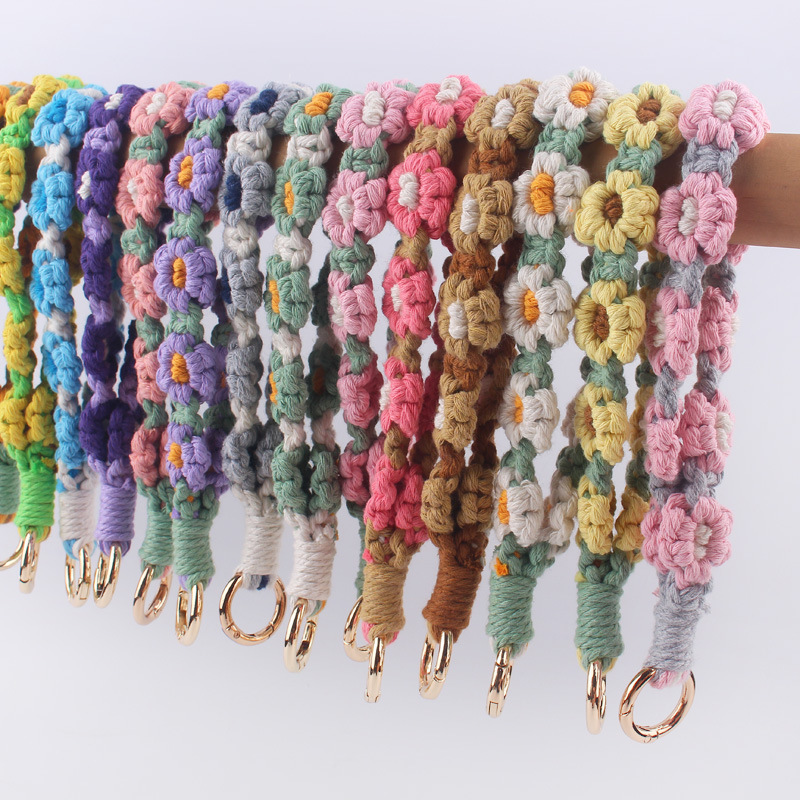 30g Weight 1 Piece Flower Chrysanthemum Daisy Keychain Cotton Women's Vintage Style Keychain
