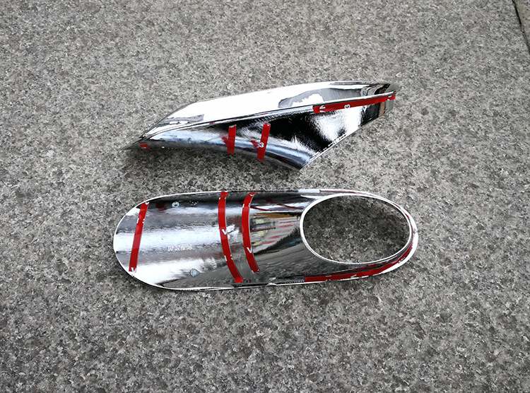 Modified Grille Fog Light Trim Front Bumper Strip Eyebrow Cover for 8th Gen Accord 2011-12