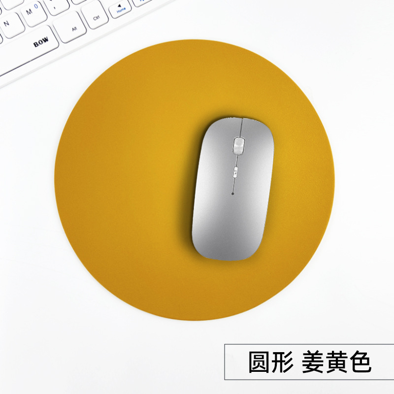 国境を越えた現物pu皮厚手マウスパッド皮革汚れに強い多色角形円形皮質マウスパッドはロゴを決めることができる|undefined