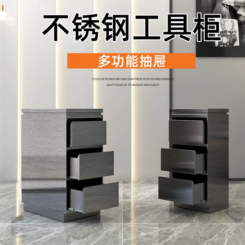 Шкаф-тележка для инструментов парикмахерской, стол для инструментов парикмахерской, шкаф для хранения из нержавеющей стали с ящиками и зеркалом для парикмахерской