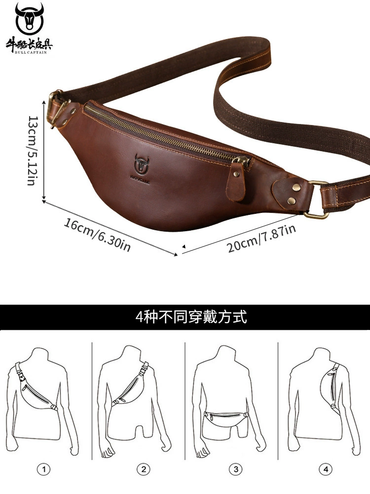 皮革潮流 belt bag кожаный трендовый поясная сумка, Amazon, европейский стиль, натуральная кожа
