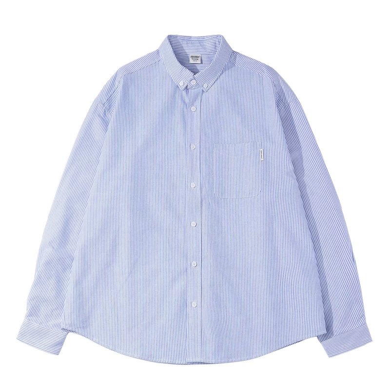 日系city boyストライプ長袖シャツメンズ秋のファッションカジュアルシャツゆるい学生のコンビネーションコート|undefined