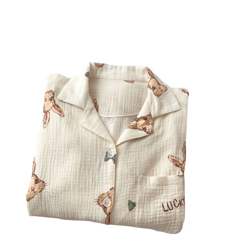 Pregnant women breastfeeding nightgown summer thin short-sleeved pure cotton gauze postpartum clothing pajamas summer maternity check-up dress