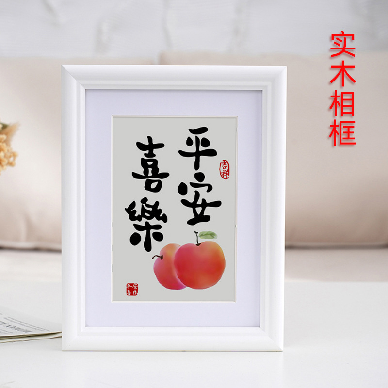 Rectangular solid wood photo frame wholesale custom A4a3 multi-size table square 16 inch picture frame frame wall frame