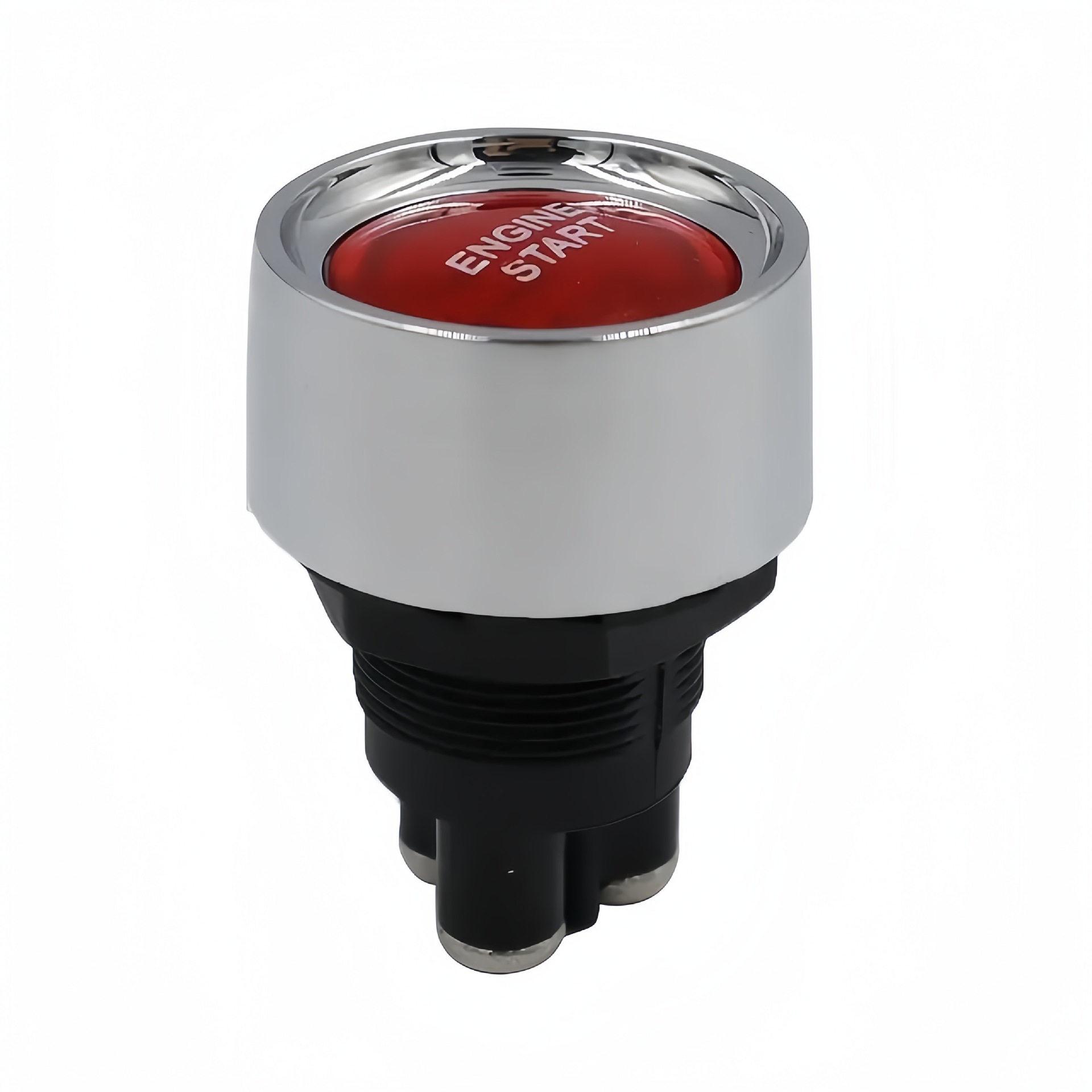 50A汽车启动引擎按钮开关 12V一键启动点火开关 LED灯复位开关