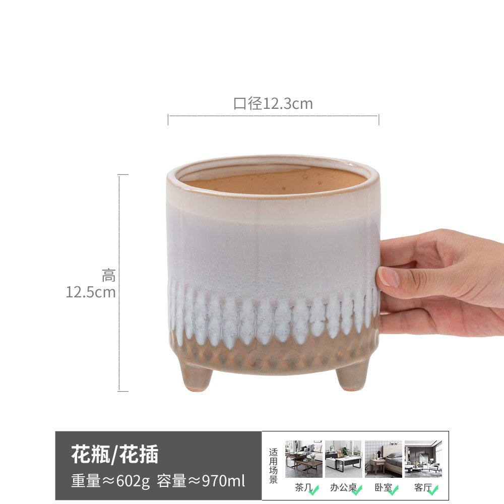 [Antiguidad clásica] vasijas de cerámica creativas decorativas de flores para el hogar, ornamentos de cocina, palillos, cuchillos, tenedores, cucharas, contenedores