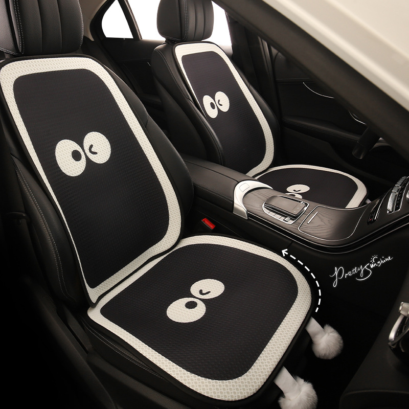 可爱脚丫大眼煤球四季通用汽车坐垫适用于大众高尔夫速腾探岳探歌