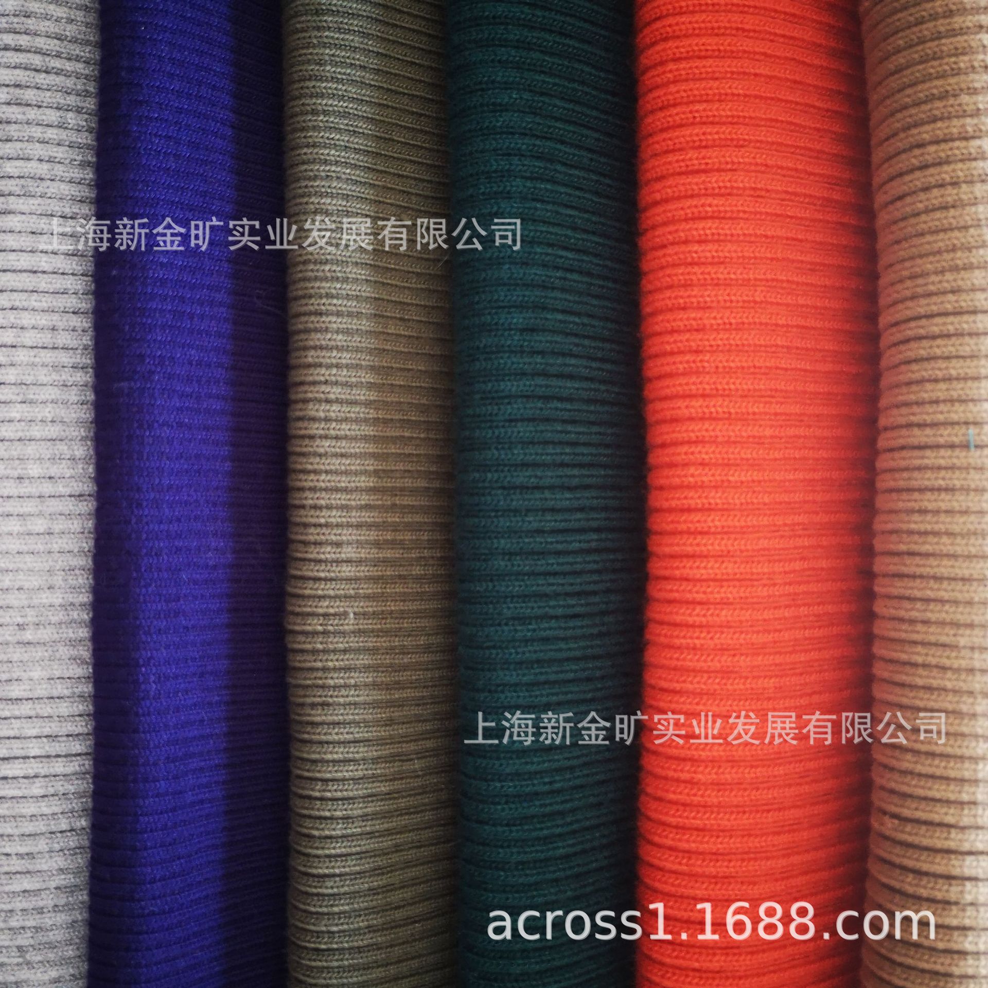 新金旷针织面料横机罗纹布提花罗纹羽绒服领口袖口下摆罗纹2*2