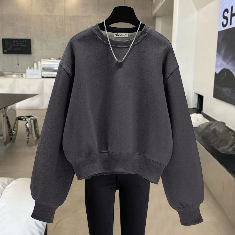 外贸工厂欧美跨境卫衣女秋冬服装批发2025宽松大码女装套头上衣潮|undefined