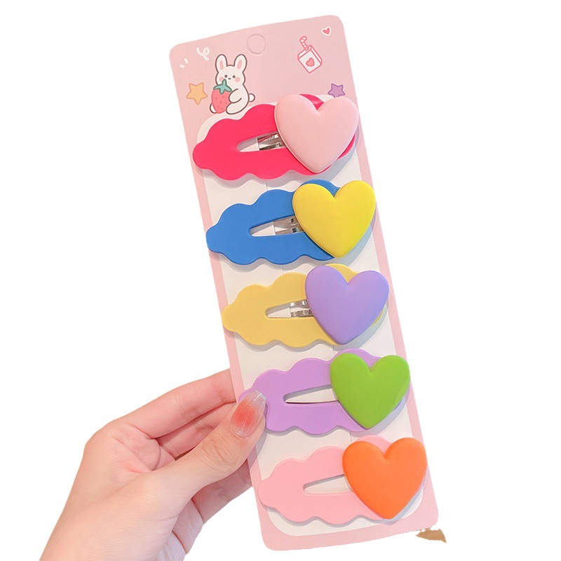 [Enviar cartón] niños adultos horquilla traje Amor de dibujos animados duckbill clip BB clip flequillos clip de Cabeza trasera