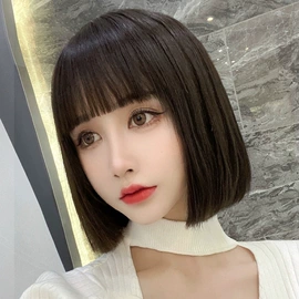 真发假发;假发片;假发短直发