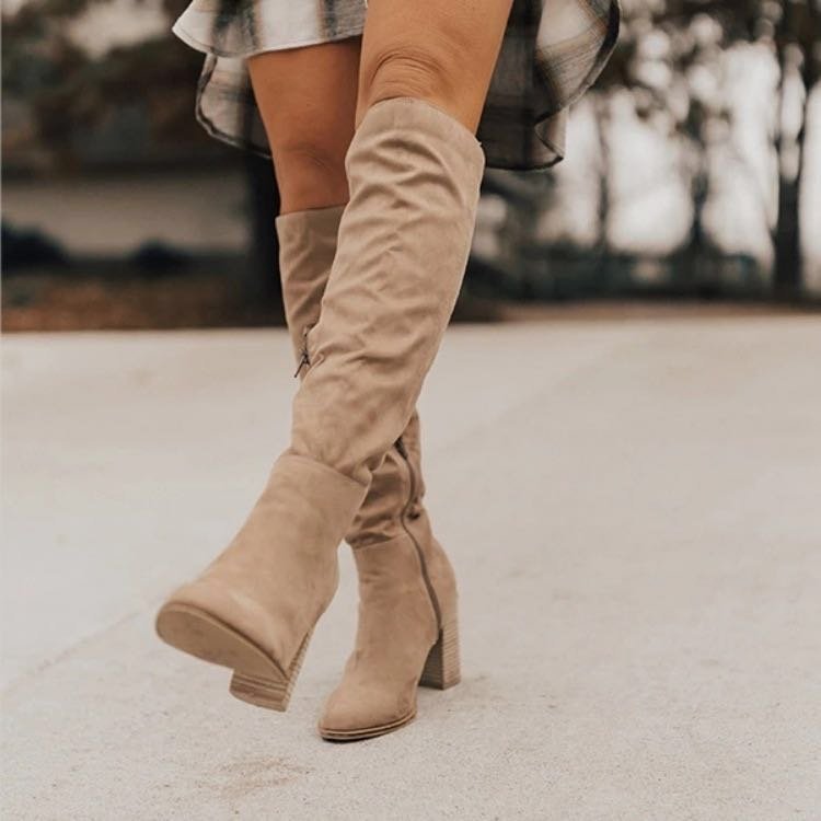 (Cross-border trading), high boots pointy toe with zipper, Amazon, plus size