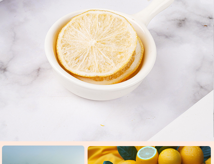 Freeze-Dried Lemon Slices (Citrus limon) — Cold-Brew Fruit Tea, 50g Jar in use
