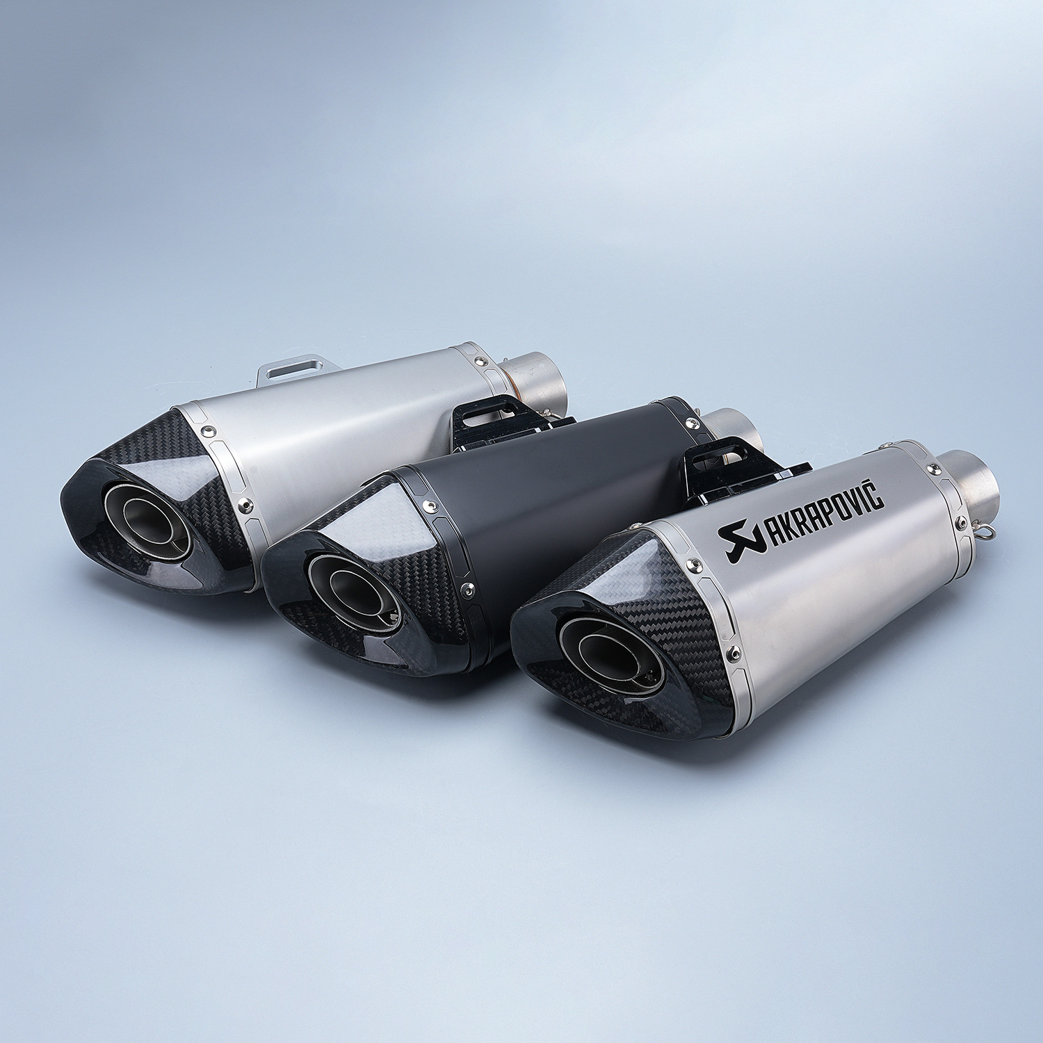 Motorcycle Modified Exhaust Pipe with Racing Car Sound, Hexagonal Scorpion Logo, Titanium Alloy, Carbon Fiber, Universal 51mm, Non-Destructive Installation