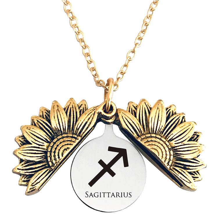 太阳花项链 金色 射手座 750