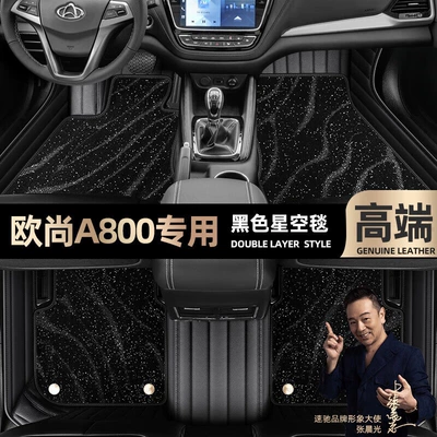 Ayaqaltılar (Kovriklər) | 17-19 car mats [black and - black-leather-black-star-blanket-double-layer