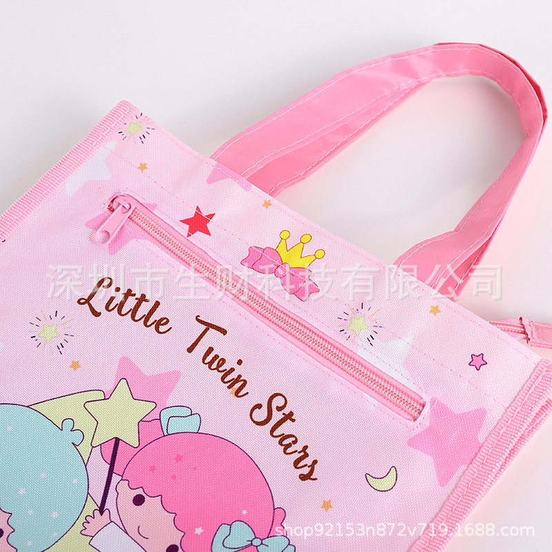 Bolsa de maquillaje impresa de tela Oxford de doble capa Bolsa DE ARTE lindo estudiante de dibujos animados portátil