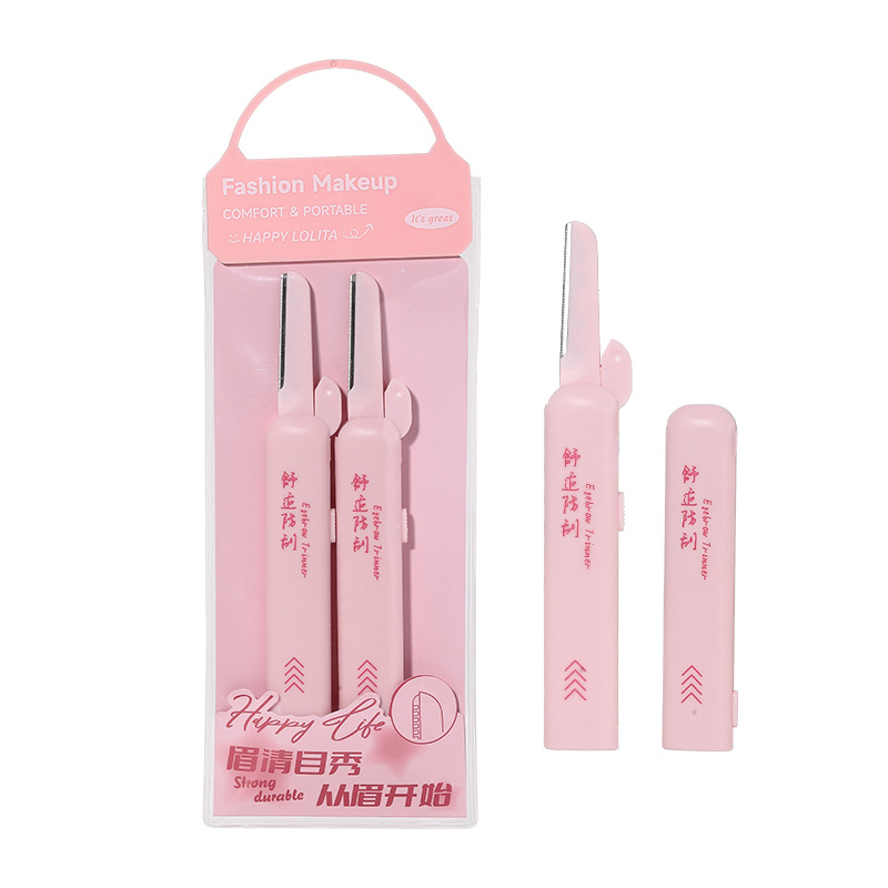 LMLTOP Paquete de 3 recortadores de cejas plegables, herramientas de belleza, cuchillas para cejas, juego de rasuradores de cejas para mujer A0369