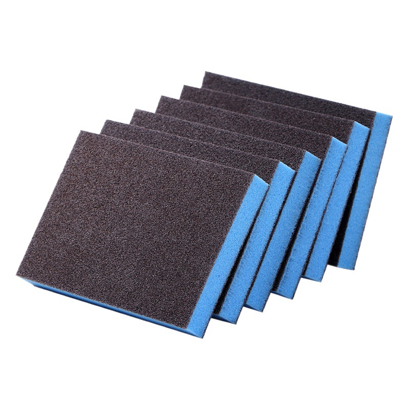 Nuevo simple pequeño azul duro Emery esponja hogar Cocina de doble cara cepillo olla limpieza eliminación de óxido espesado cepillo mágico