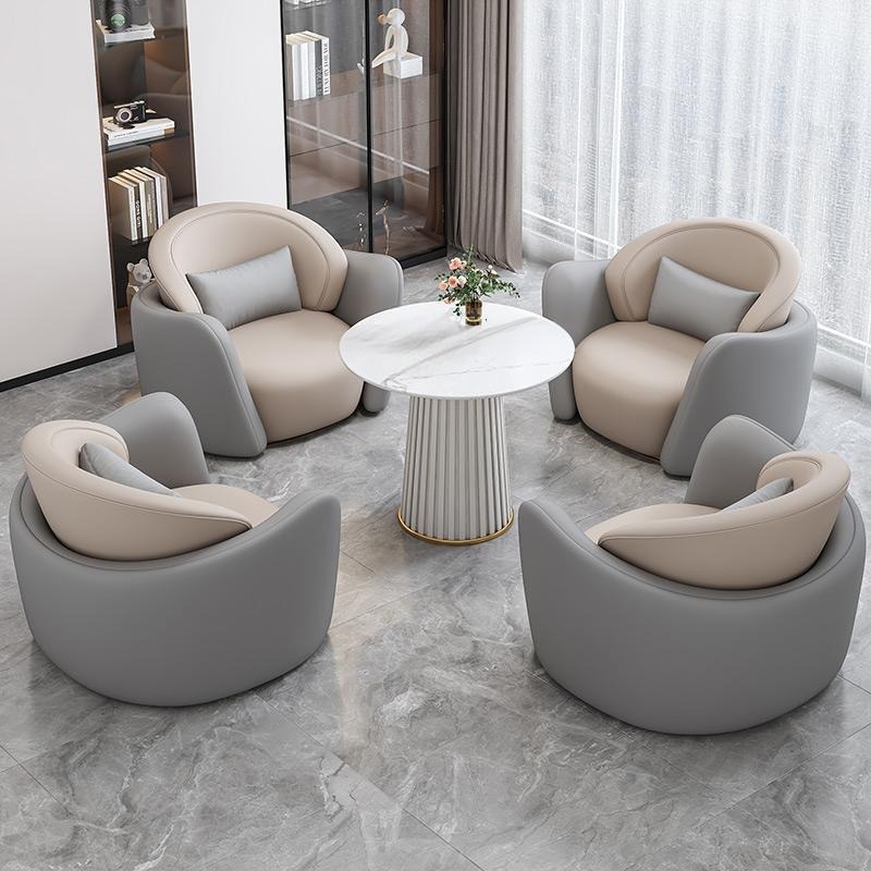 Mesa y silla de negociación sala de estar de lujo ligero sala de estar moderna mesa de recepción mesa de negociación oficina de ventas salón de belleza recepción