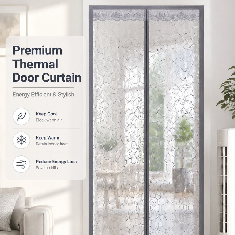 Transparent air conditioning door curtain, windproof and mosquito-proof for home kitchen and bedroom in summer, no drilling required Transparent air conditioning door curtain, windproof and mosquito-proof for home kitchen and bedroom in summer, no drilling required