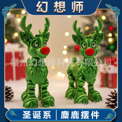 跨境爆款 圣诞节圣诞雪橇驯鹿小雕像 Christmas Reindeer 装饰品