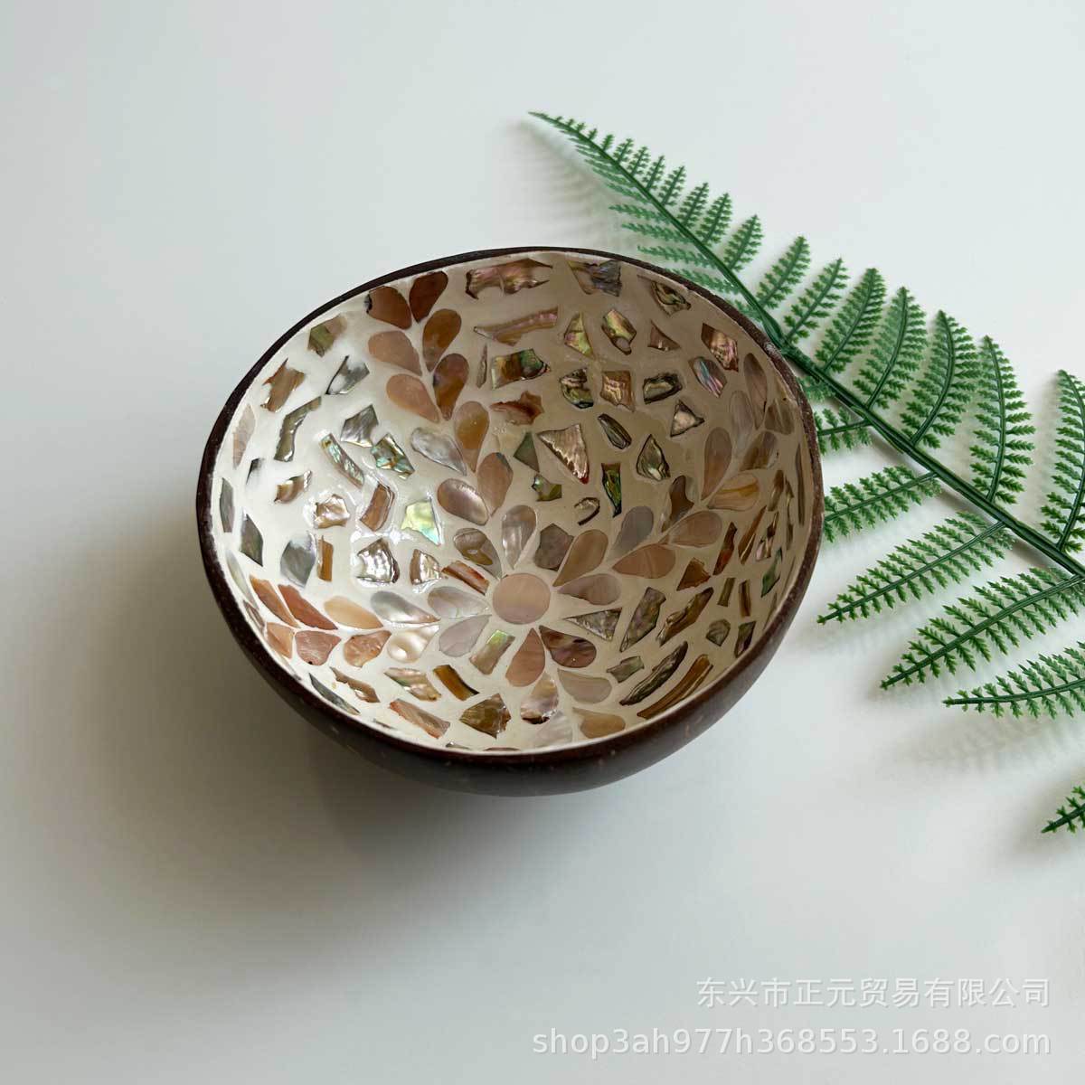 Tazón de coco, bandeja de almacenamiento de llaves de puerta de entrada, conchas de coco, tazón de cubiertos, decoración del hogar, bandeja de almacenamiento de dulces, semillas de melón