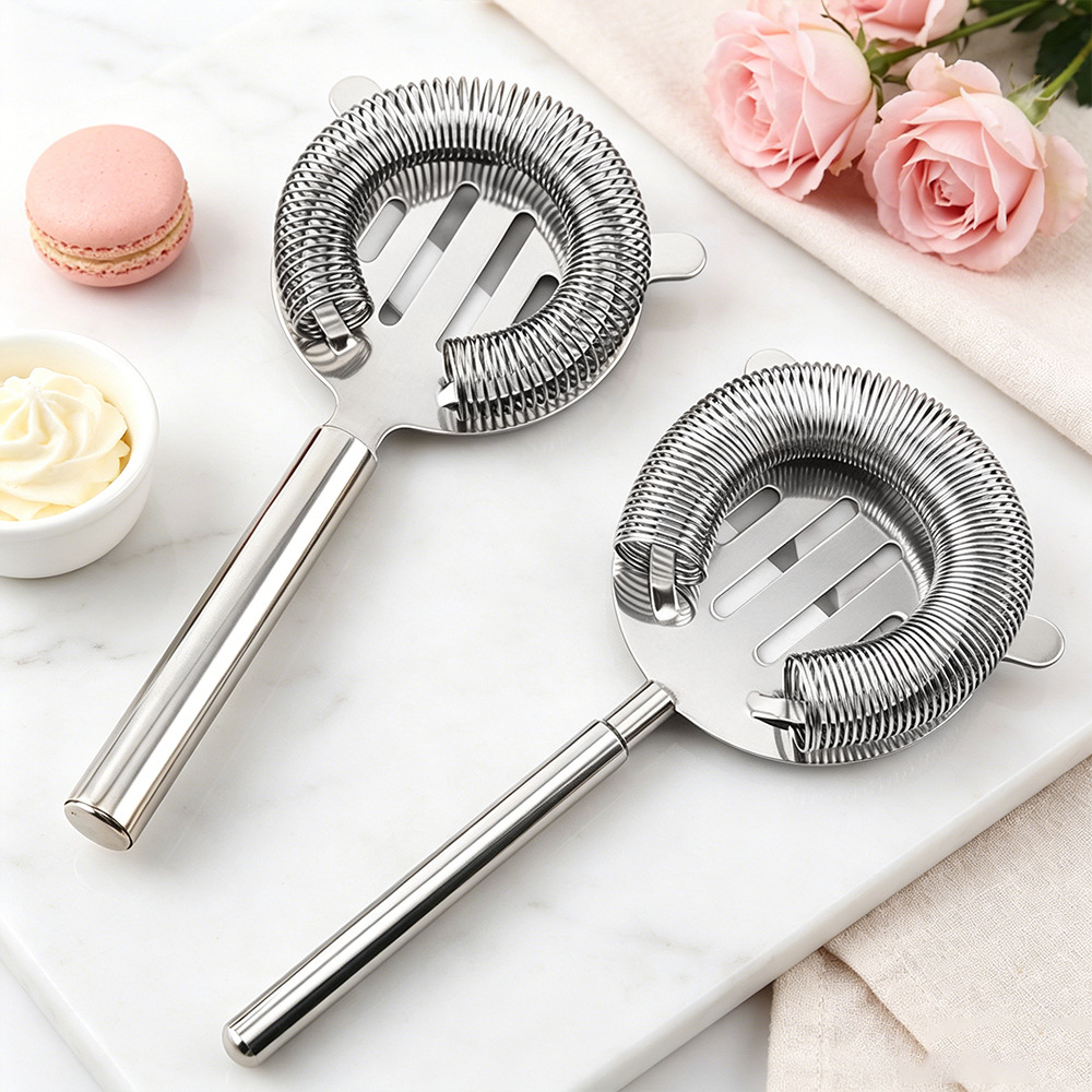 304 stainless steel cocktail ice strainer, ice-separating foam mixer, bar mixing tools, direct from the manufacturer