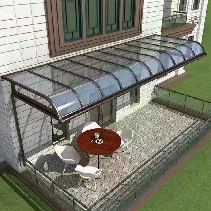 Навес из алюминиевого сплава для защиты от дождя и солнца, изогнутый навес-веранда, навес для автомобиля, навес для оконной полки, навес для карниза.