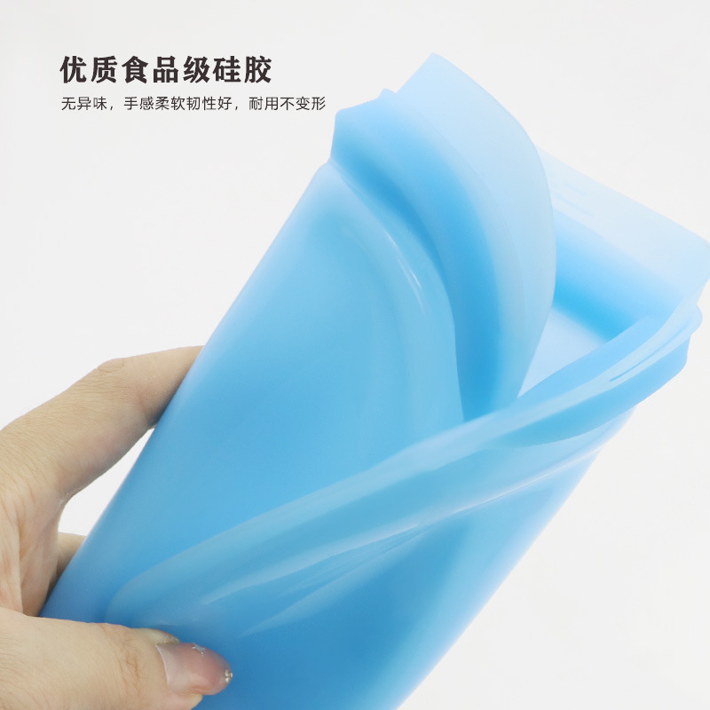 Bolsa sellada de silicona para almacenamiento de alimentos, frutas y verduras, bolsa de conservación para refrigeración, a prueba de fugas, antiolor, bolsa de conservación a prueba de fugas