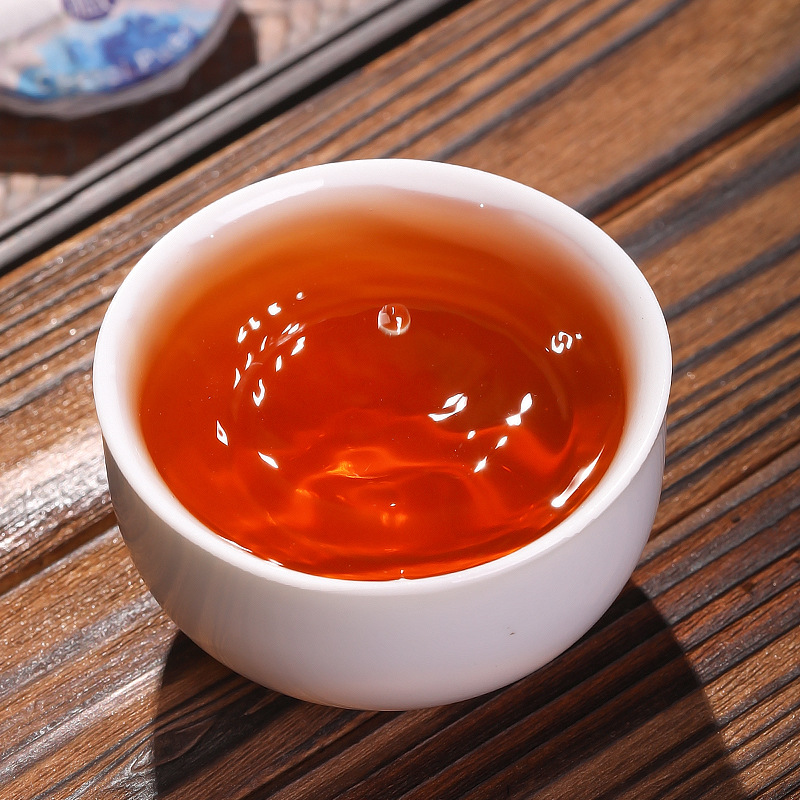 New Xinhui 10-Year Aged Pu-erh Tea Shou Cha Cake, Tea Leaves, Yunnan Gan Pu Tea, Small Cha Cake, Small Green Tangerine, 500g Bagged