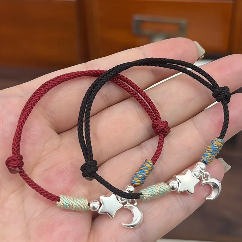 New Handmade Star Ins Bracelet Chinese Braided Red Rope Men's and Women's Bracelets for Couples' Zodiac Year Students to Give Gifts New Handmade Star Ins Bracelet Chinese Braided Red Rope Men's and Women's Bracelets for Couples' Zodiac Year Students to Give Gifts