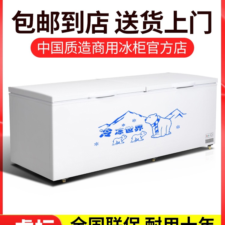 China-Made Freezer Commercial Large-Capacity Refrigerator Refrigeration and Freezing Horizontal Dual-Temperature Copper Tube Freezer Display Cabinet